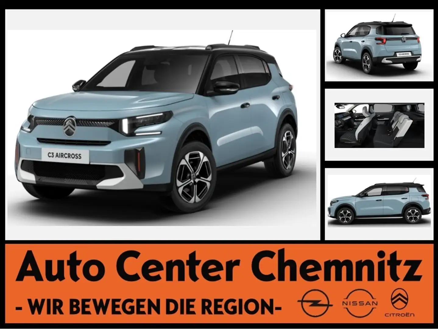 Citroen C3 Aircross Max Hybrid 145PS Navigation/LM/LED Blauw - 1
