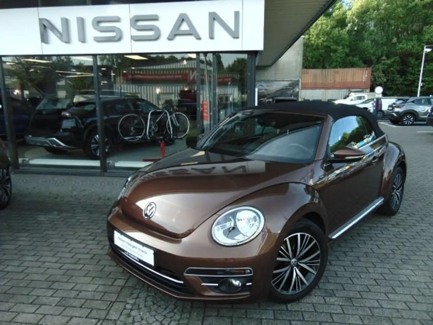 Volkswagen Beetle Cabriolet Allstar Windschott Leder Alu Bruin - 1