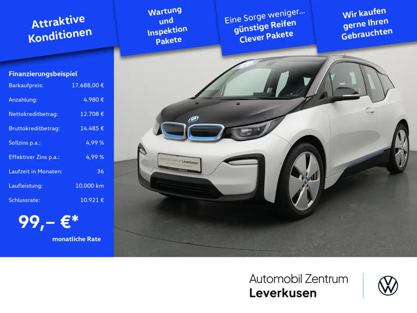 BMW i3 NAVI VIRT KAM SHZ LED PDC Weiß - 1