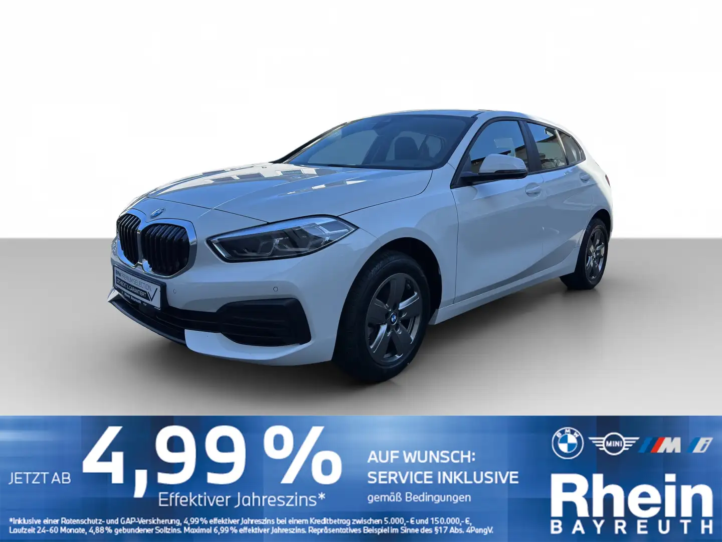 BMW 116 d 5-Türer Navi LED AHK Lenkradheizung Lordose Navi Weiß - 1