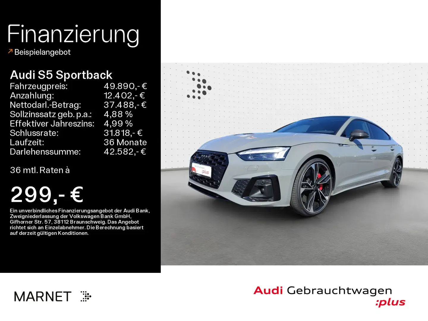 Audi S5 3.0 TDI quattro*Navi*Matrix*Alu*B&O Grijs - 1
