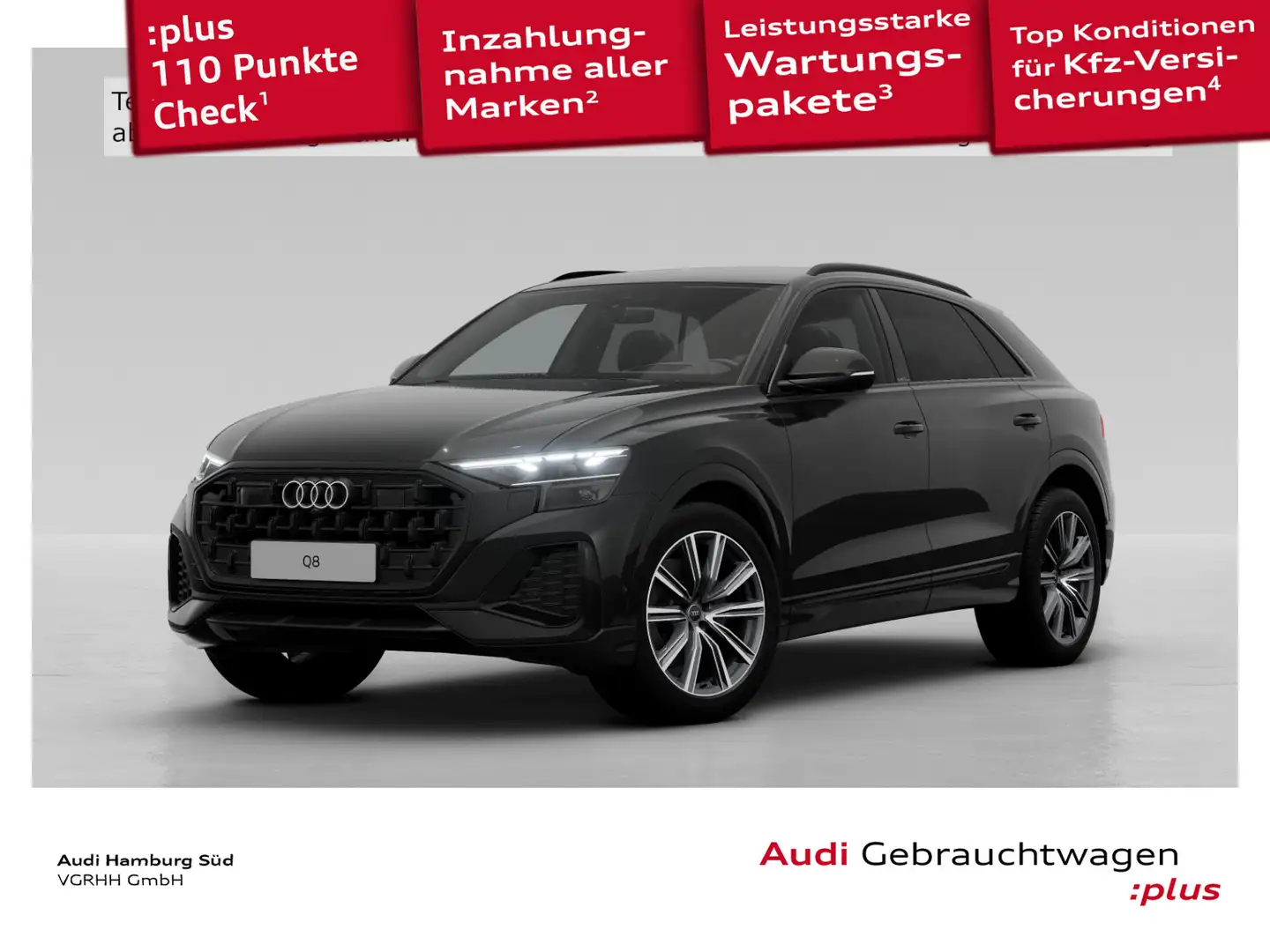 Audi Q8 45 TDI qu. tiptronic HD-MATRIX/ACC/HUD/AHK Schwarz - 1
