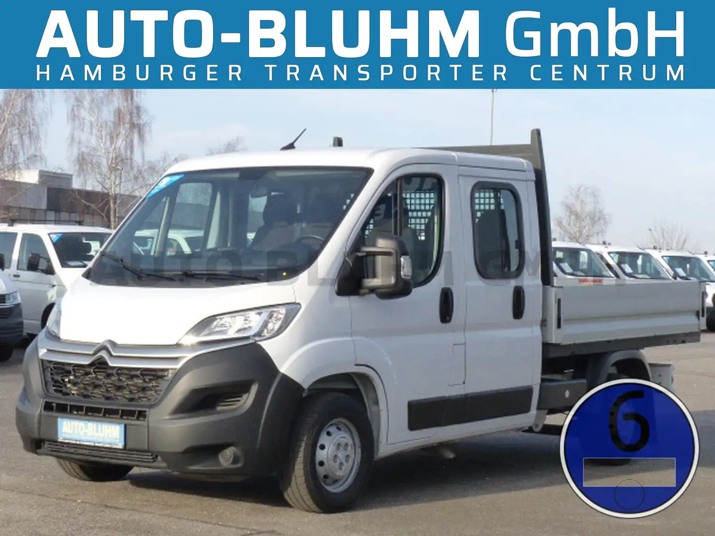 Citroen Jumper 35 B-HDi Doka L2 + AHK 2,5T 7-Sitze Klima Weiß - 1
