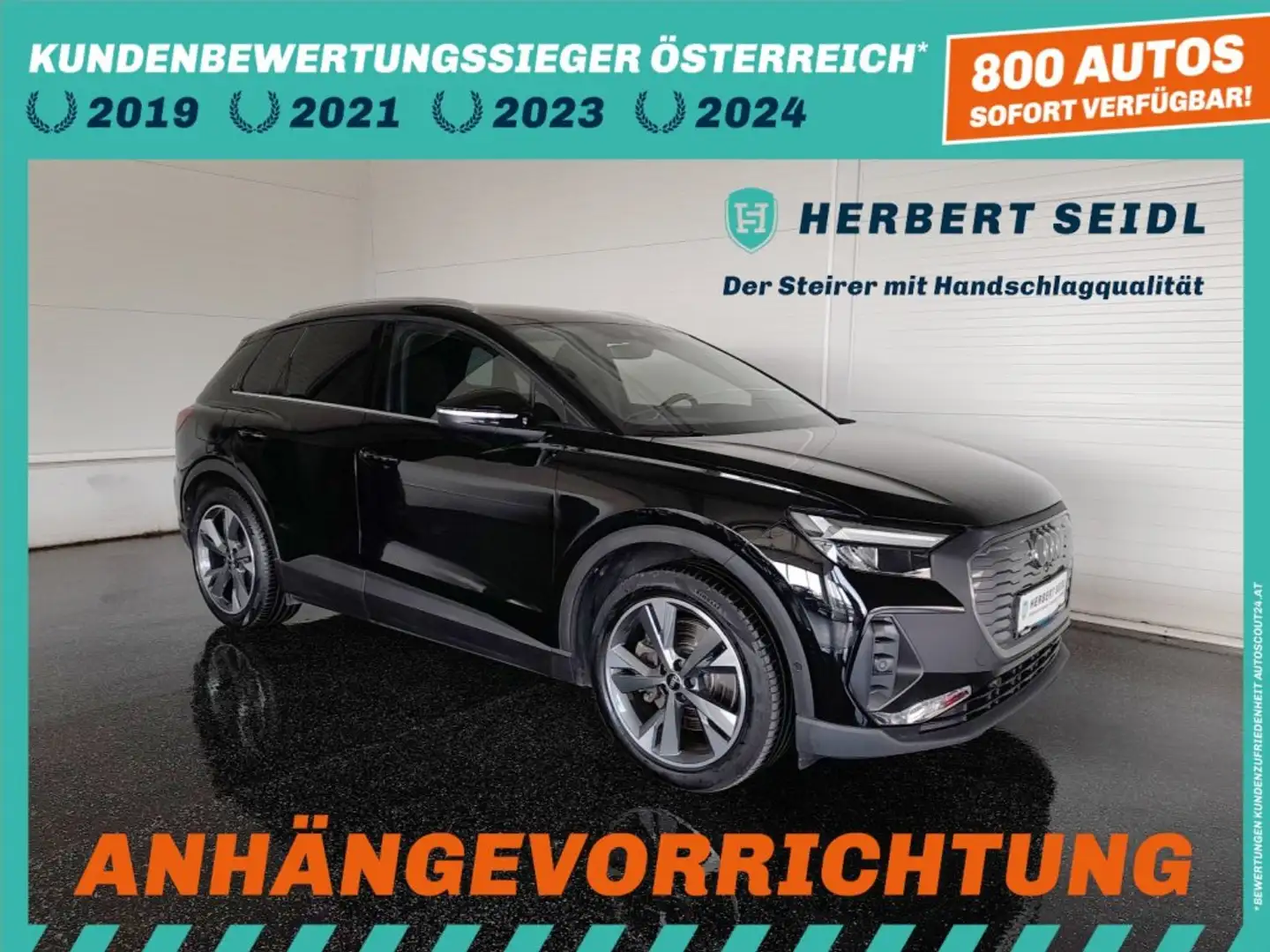 Audi Q4 e-tron 40 82kWh Aut. *20 ZOLL / VOLL LED & FLA / NAVI / AHV / 3-ZONEN-KLIMA / E-KLAPPE* Schwarz - 1