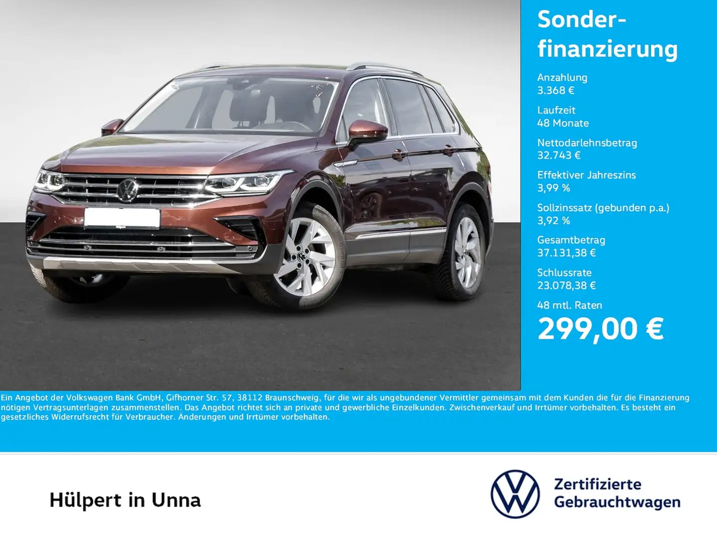 Volkswagen Tiguan 2.0 ELEGANCE PANO KAMERA HEAD-UP AHK ACC Maro - 1
