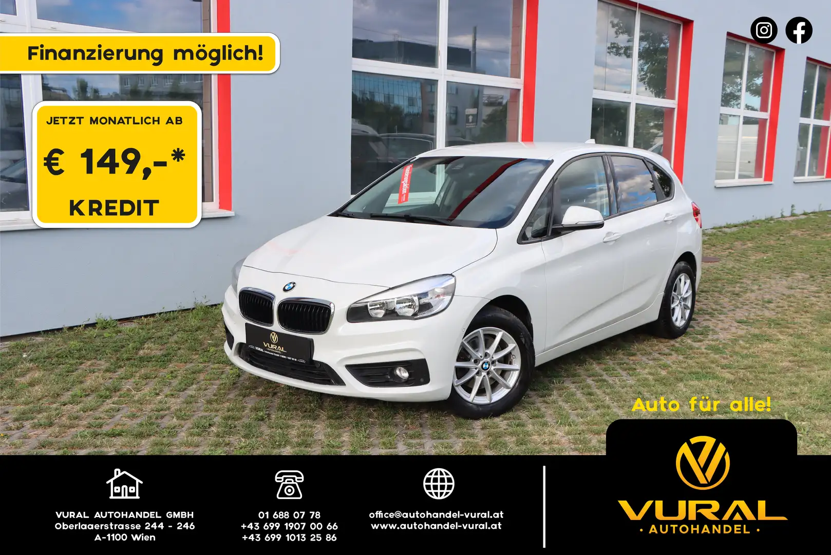 BMW 216 d Advantage White - 1