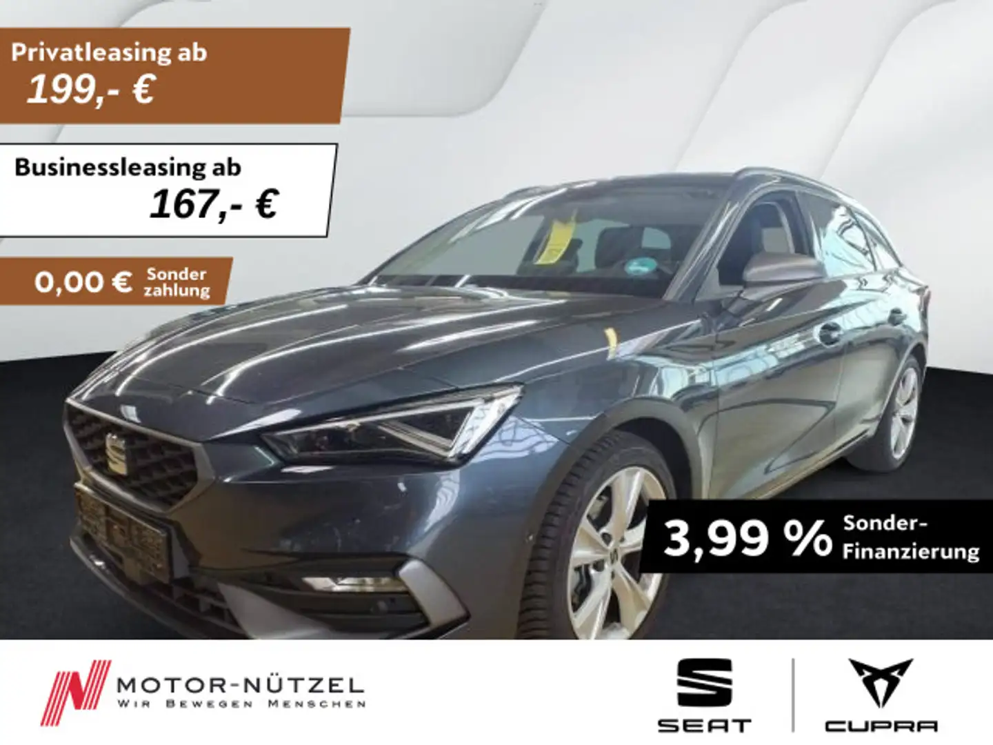 SEAT Leon ST 1.5eTSI DSG FR MATRIX+NAV+APP+ACC+SHZ+VC Grau - 1