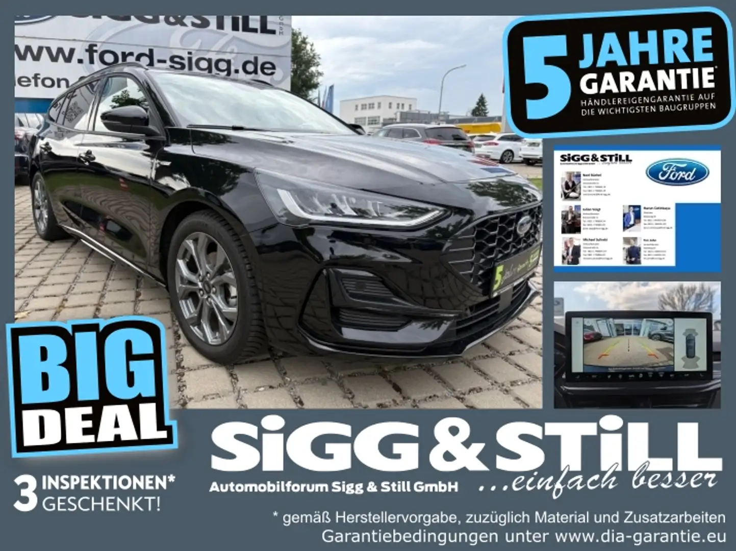 Ford Focus Turnier 1.0 ST-Line LED*iACC*NAV*SHZ*PDC*CAM Zwart - 1