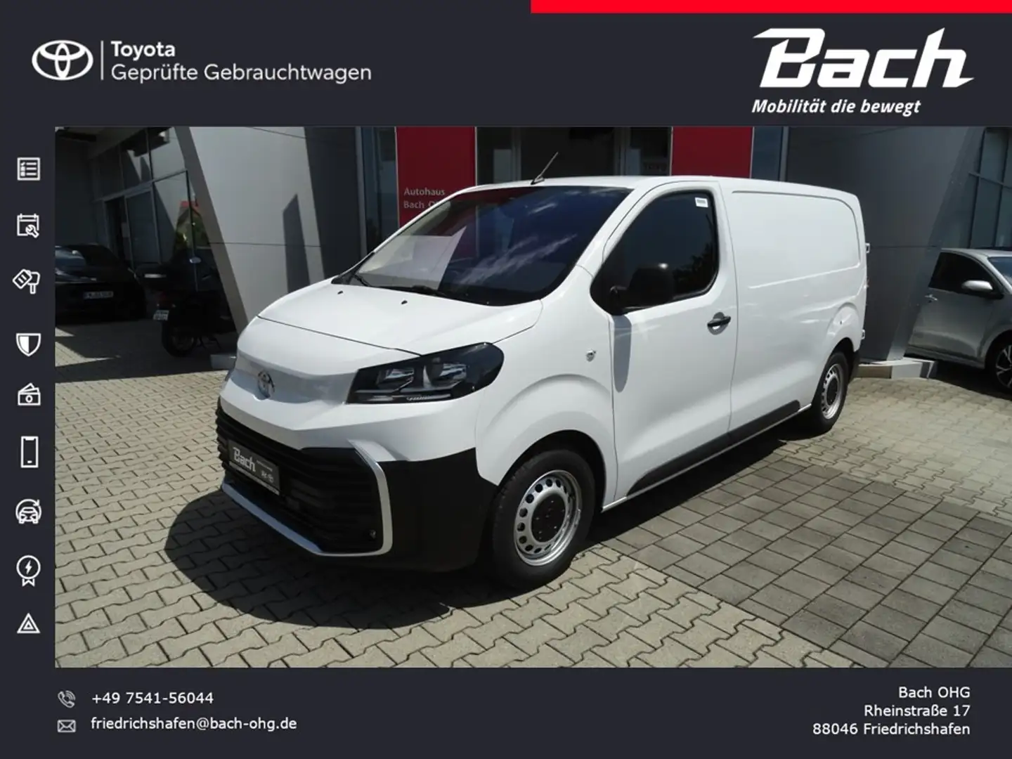 Toyota Proace L1 Meister 1,5L 4-türig verblecht Weiß - 1