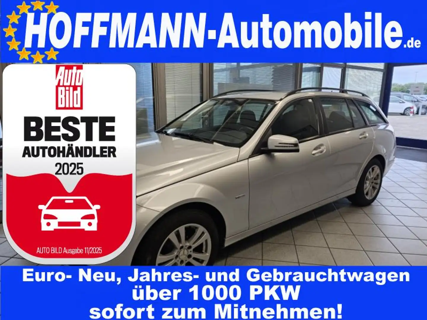 Mercedes-Benz C 180 Classic AHK,PDC,Navi,Sitzheiztung, Stříbrná - 1