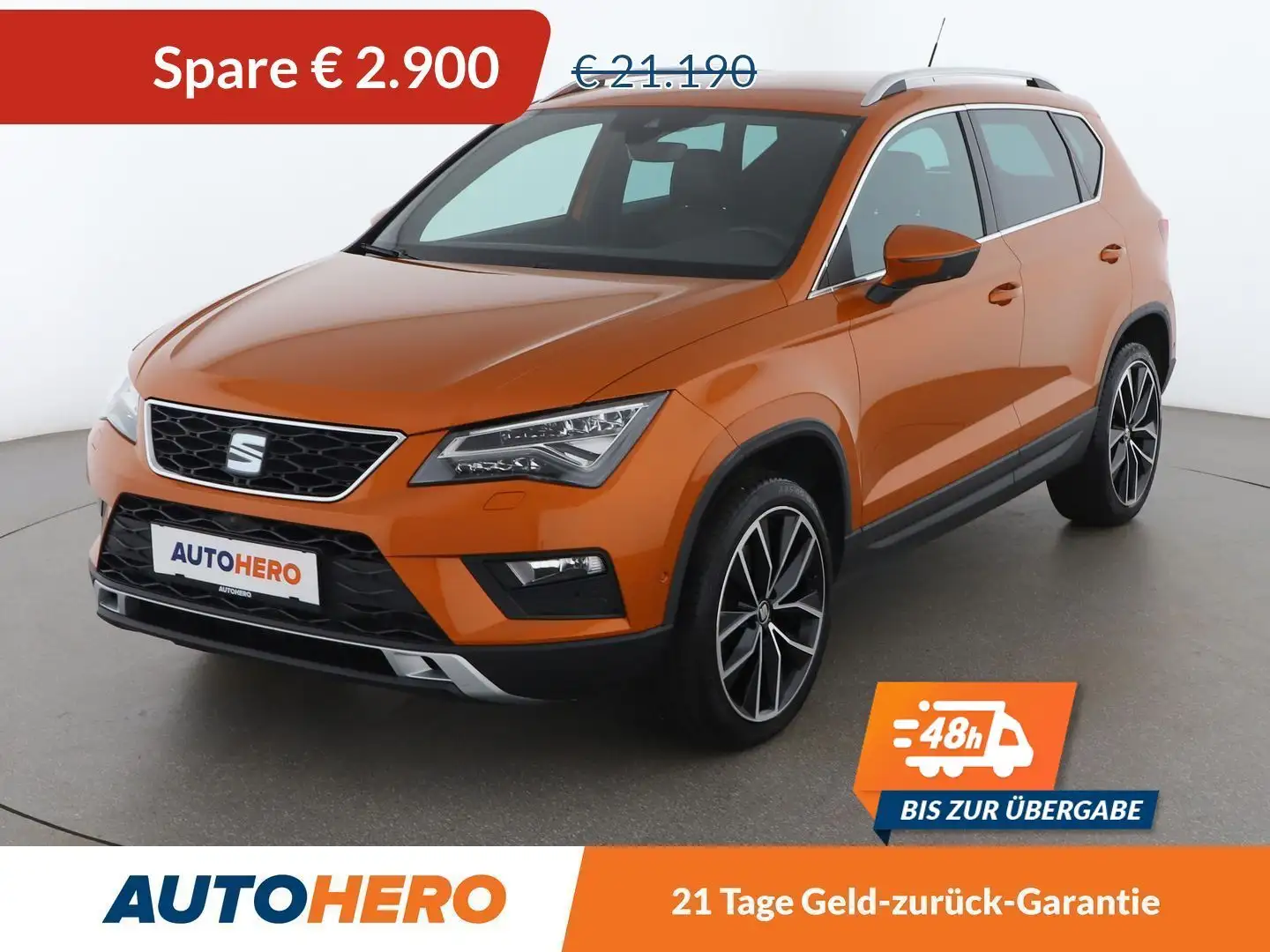SEAT Ateca 2.0 TDI Xcellence 4Drive *LED*ACC*NAVI*360°*SPUR* Orange - 1