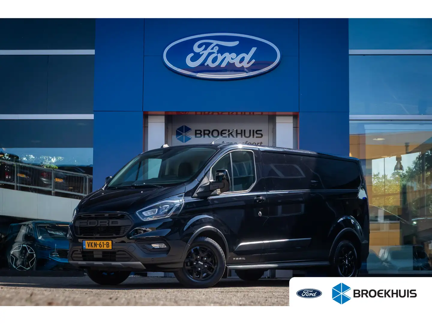 Ford Transit Custom 300 2.0 TDCI L2H1 Trail | Trekhaak | laadruimte be Zwart - 1