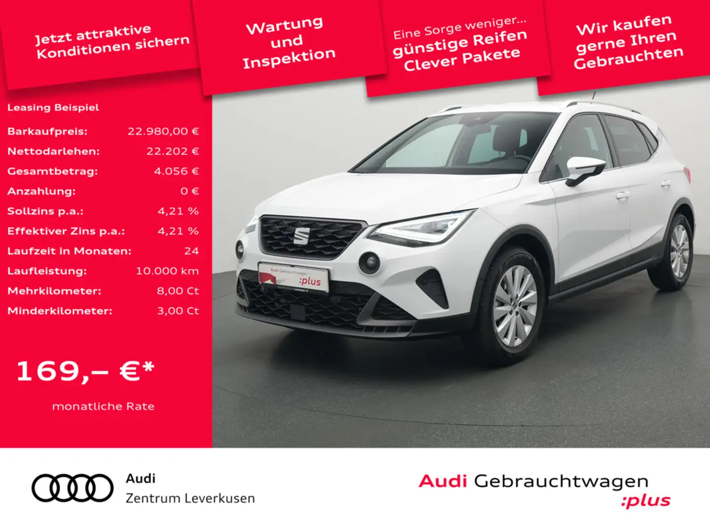 SEAT Arona TSI FR VIRT KAM LED SHZ PDC APP CONNECT Schwarz - 1