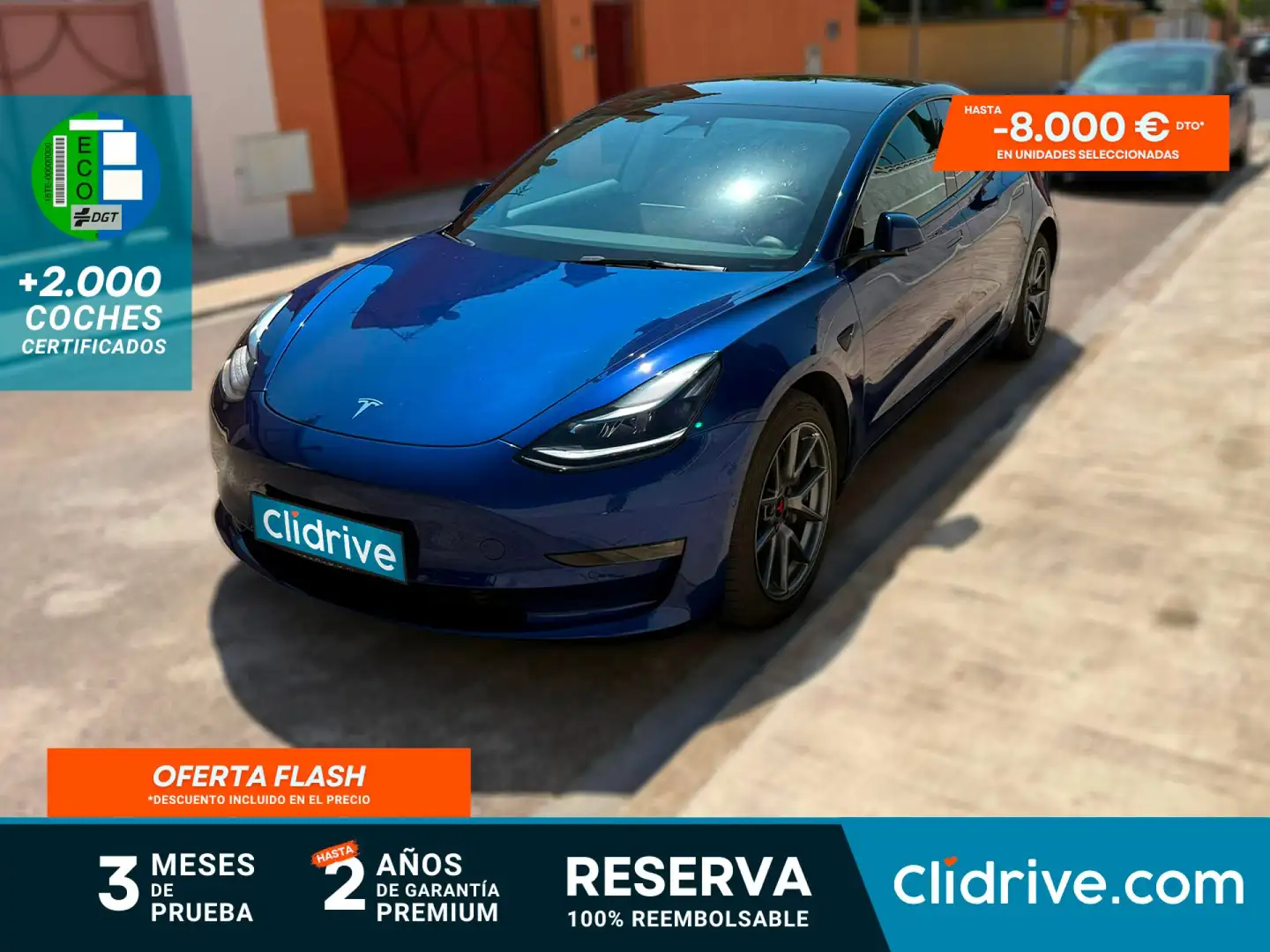 Tesla Model 3 Gran Autonomía AWD Azul - 1