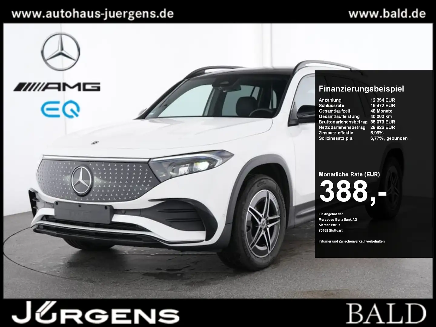 Mercedes-Benz EQB 350 4M AMG-Sport/Pano/Night/Winter/LED/Ambi Alb - 1
