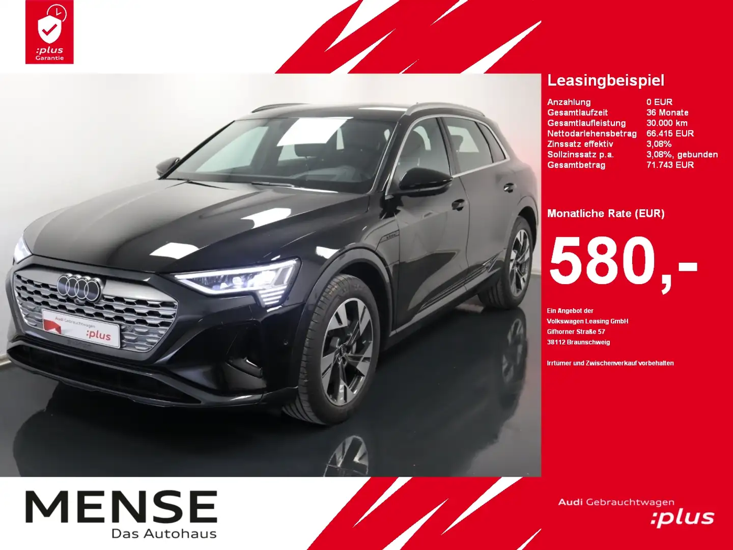 Audi Q8 e-tron 55  quattro advanced |Matrix|Luft|ACC Noir - 1