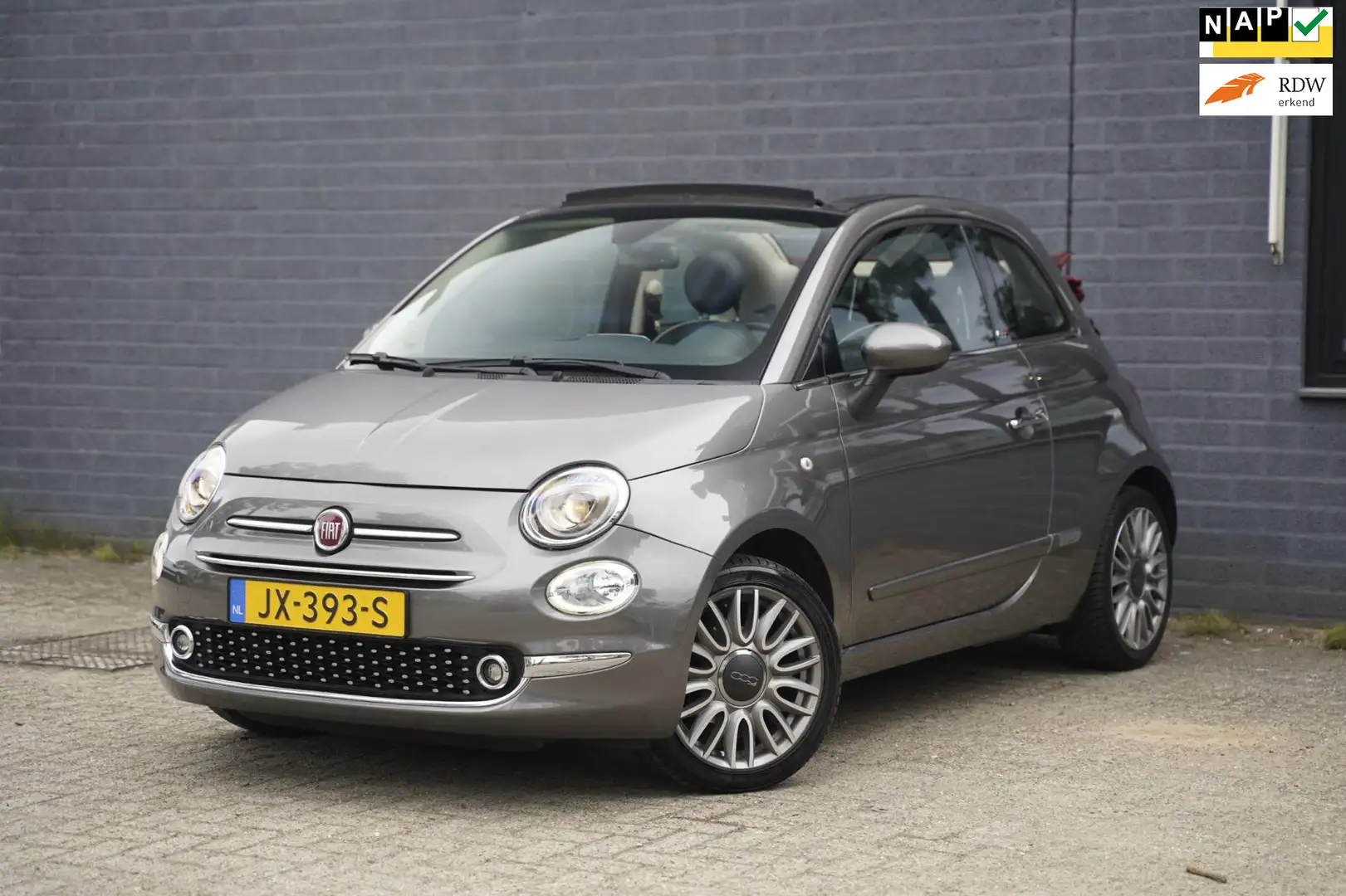 Fiat 500C 0.9 TwinAir Turbo Lounge Cabrio, Navigatie, NAP Gri - 1