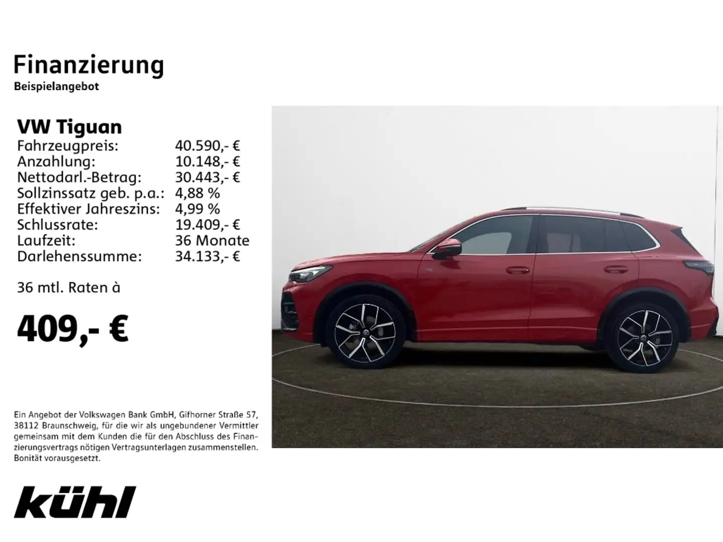 Volkswagen Tiguan 1.5 eTSI R-Line Rot - 2