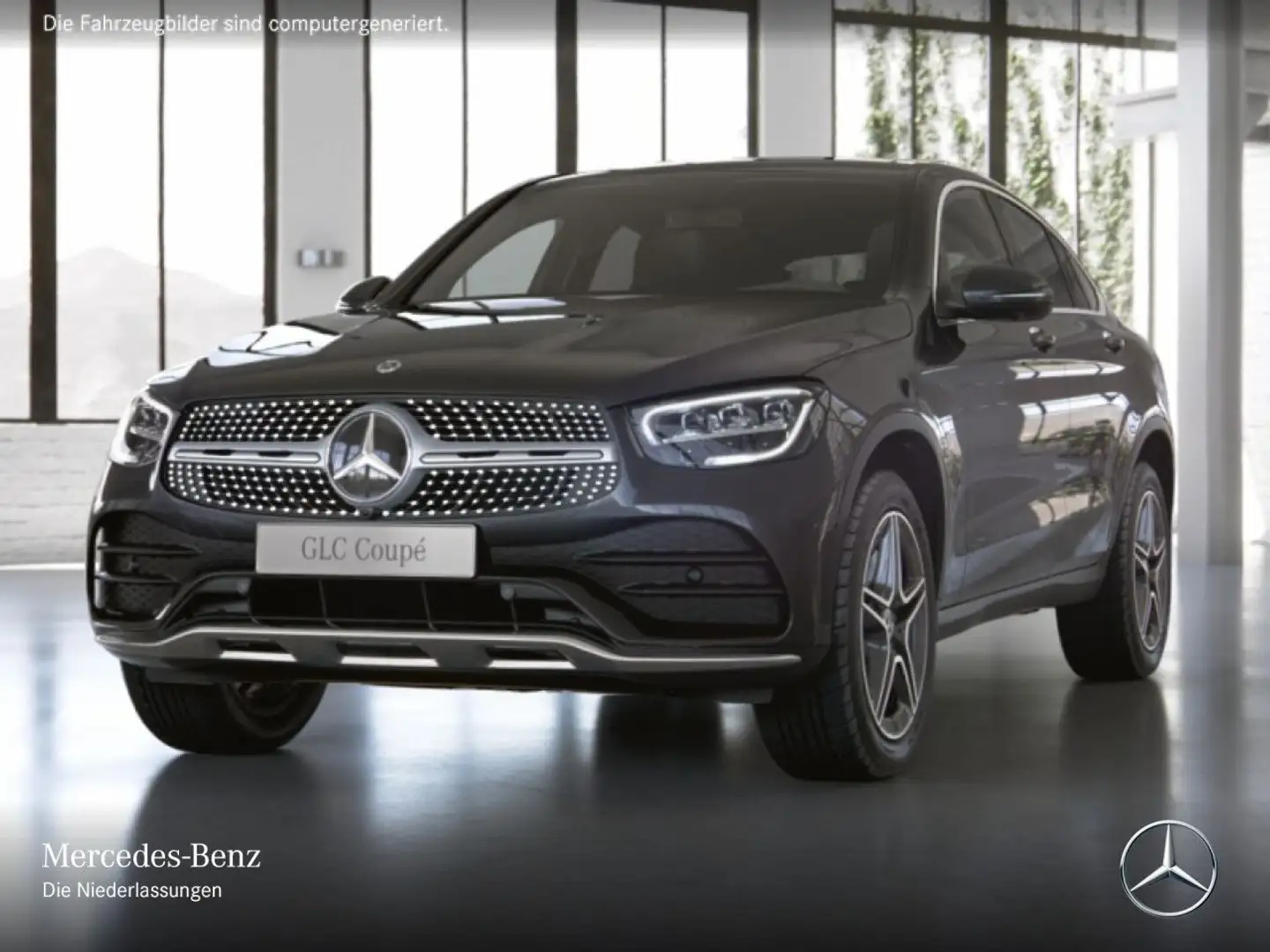 Mercedes-Benz GLC 300 e Coupé 4M AMG+360+LED+SPUR+TOTW+KEYLESS Grau - 2