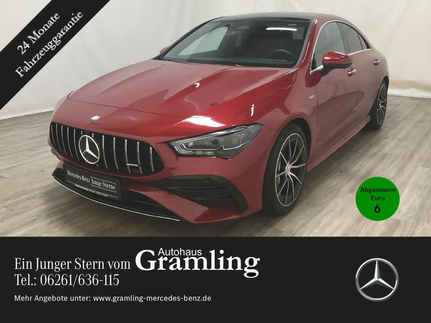 Mercedes-Benz CLA 35 AMG 4M Pano*AHK*Distr*MULTIBEAM*Standheiz Rot - 1
