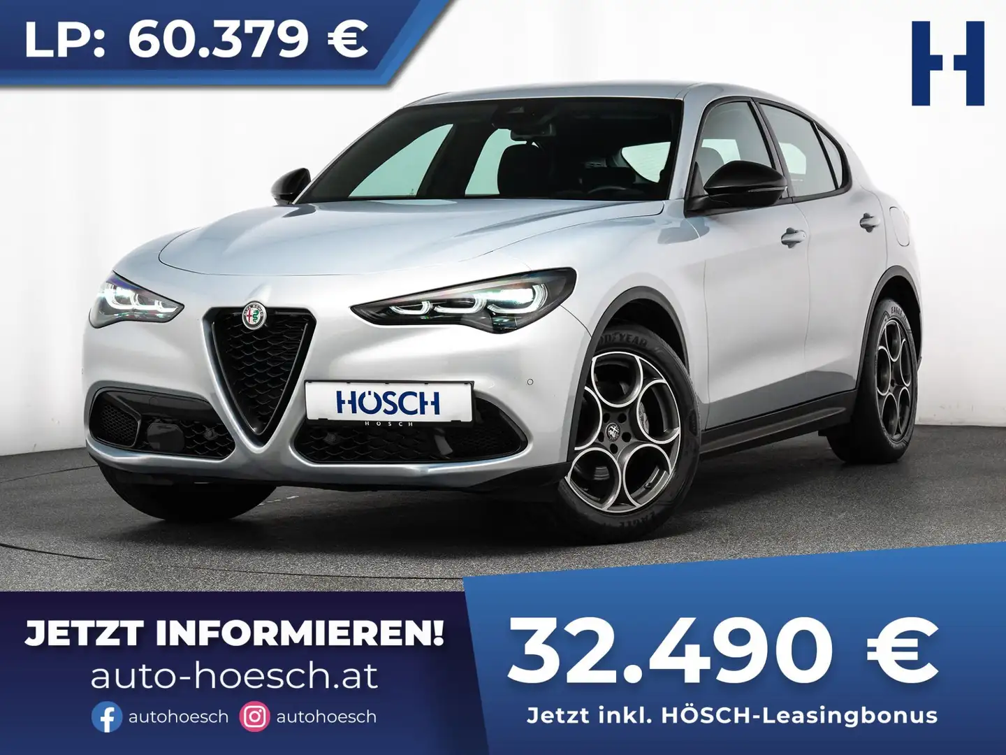 Alfa Romeo Stelvio 2,2 16V 160 SPRINT MATRIX ACC KAMERA 19er Weiß - 1
