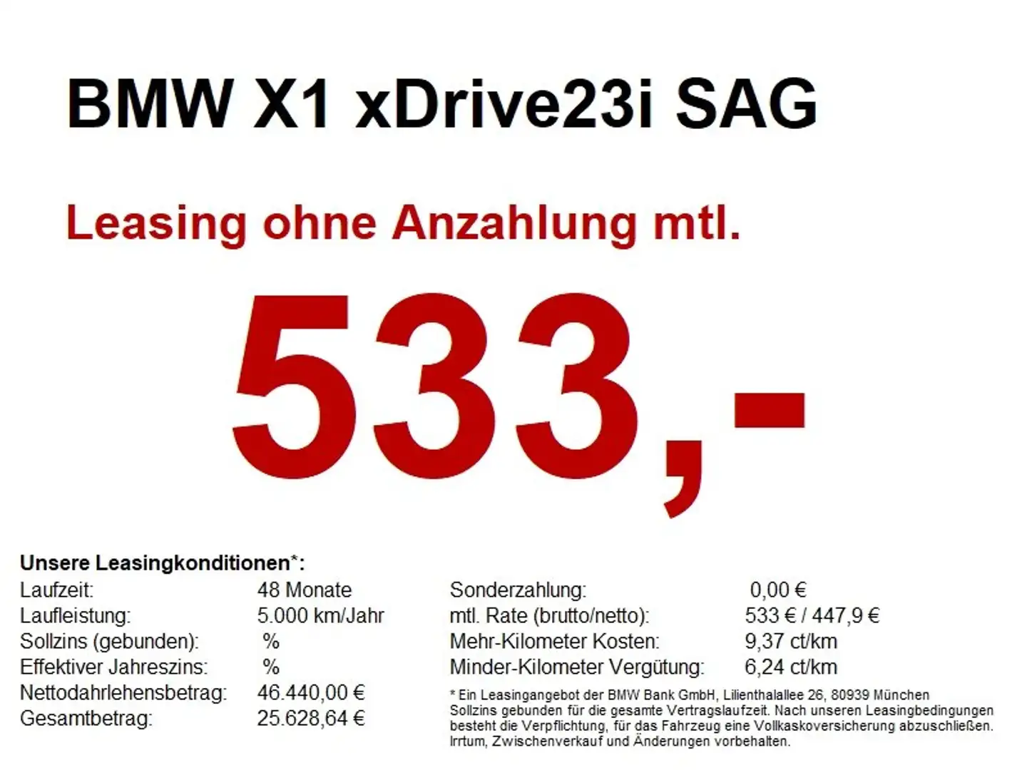 BMW X1 xDrive23i SAG M Sport ACC/LED+/hk/MEMO/A-SITZ Silber - 1