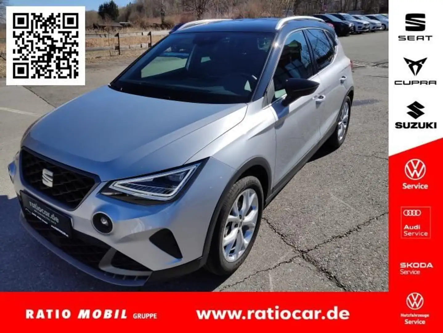 SEAT Arona ARONA FR 1.0 TSI EINPARKH. DAB+ FULL-LINK LED Silber - 1
