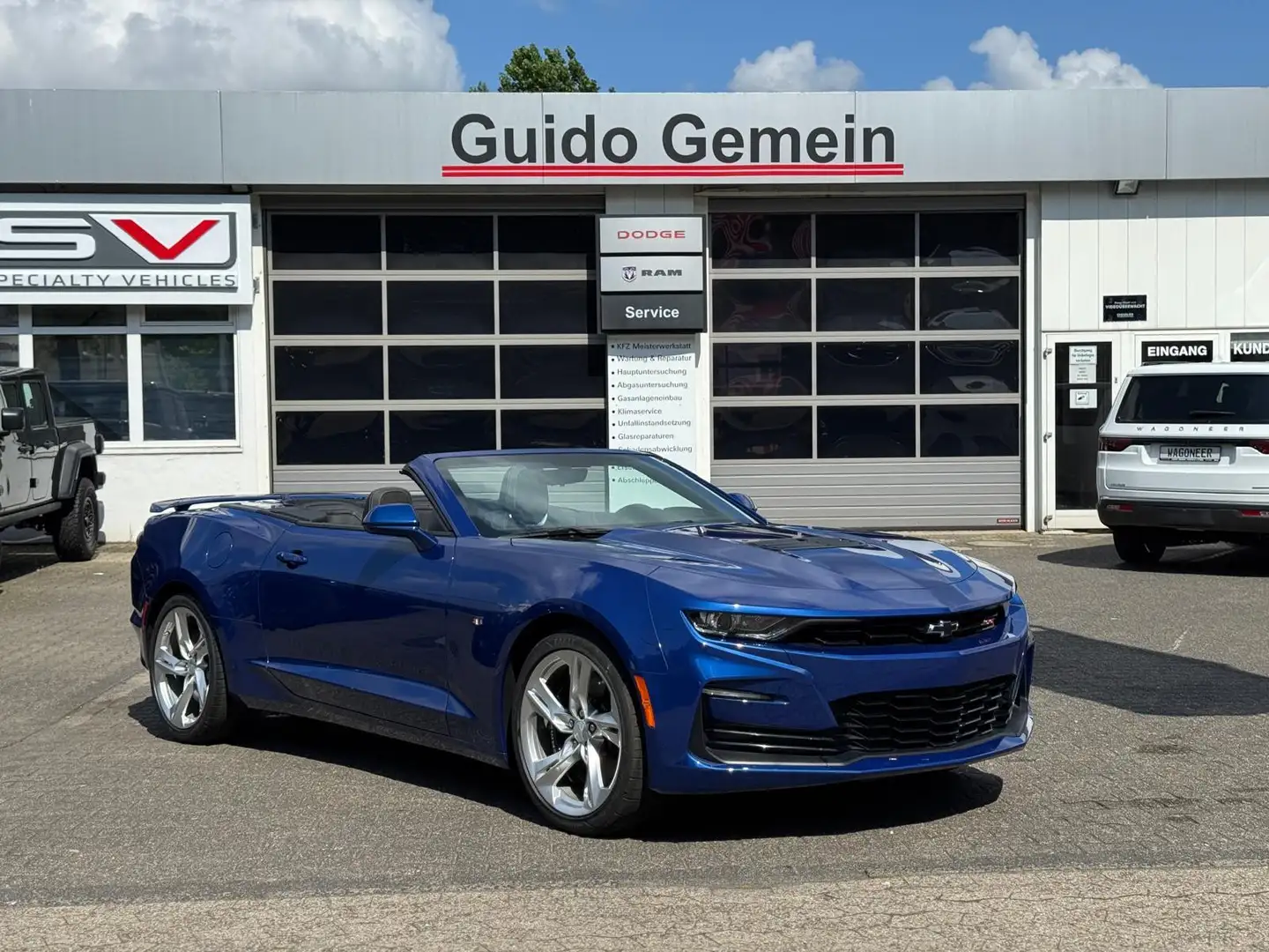 Chevrolet Camaro Cabrio 6.2 V8 SS Recaro + EU-Navi Azul - 1