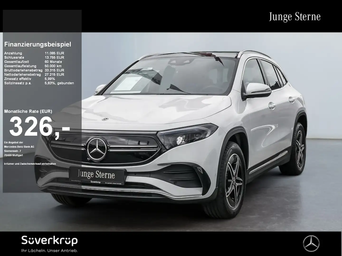 Mercedes-Benz EQA 300 4M , AMG DISTR PANO SPUR STANDH AHK SHZ Weiß - 1