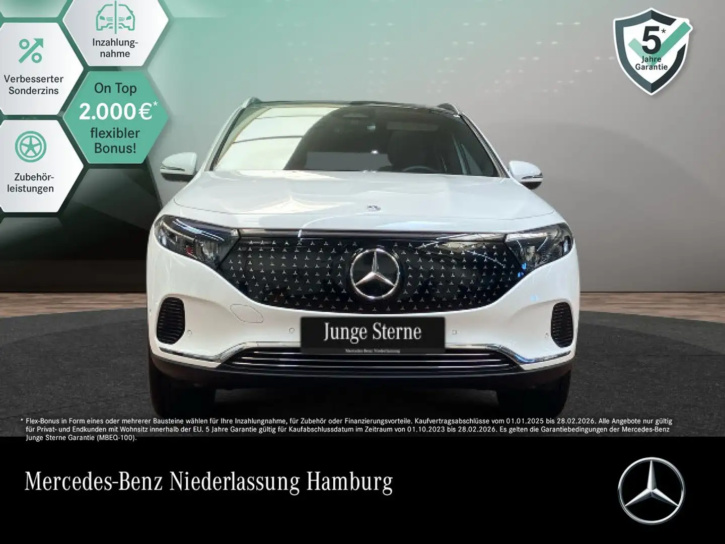 Mercedes-Benz EQA 350 4M ELECTRICART+PLUS-PAKET+AHK+PANO+KAMERA Weiß - 1