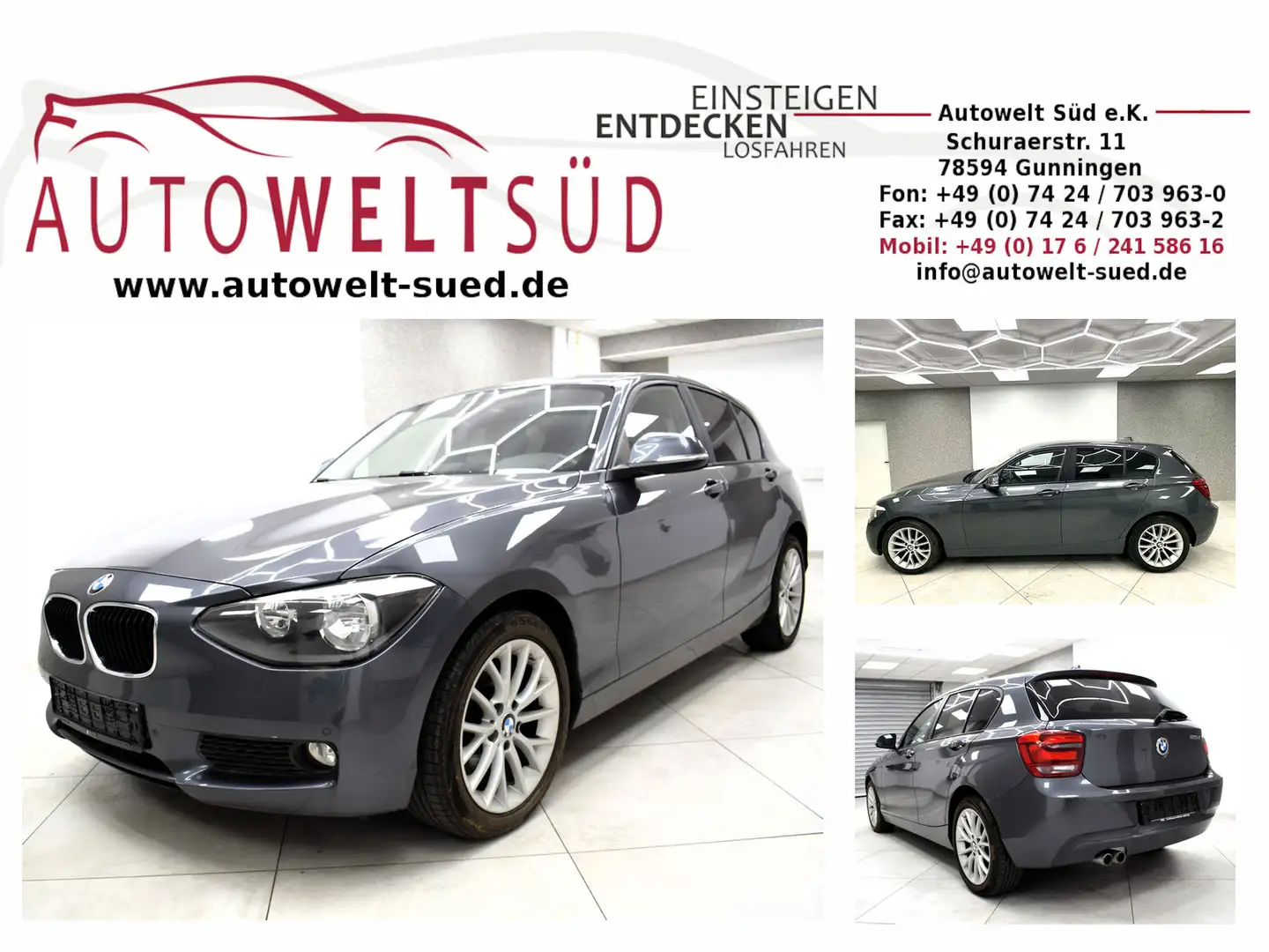 BMW 125 125d Luxury Line Sport Sitze+Lenkrad Navi PDC Gri - 1