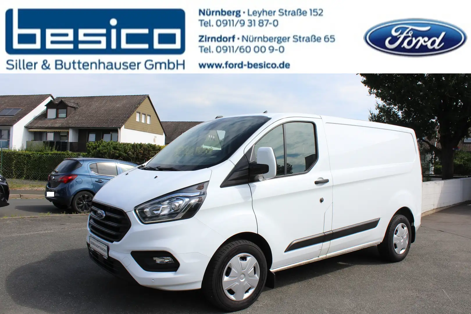 Ford Transit Custom Trend 320 L1 2,0EcoBlue*Holzboden*Navi*Kamera*PDC Weiß - 1