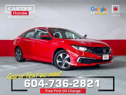 Red 2020 Honda Civic LX Sedan FWD Sedan Front-Wheel Drive Continuously Variable Transmission