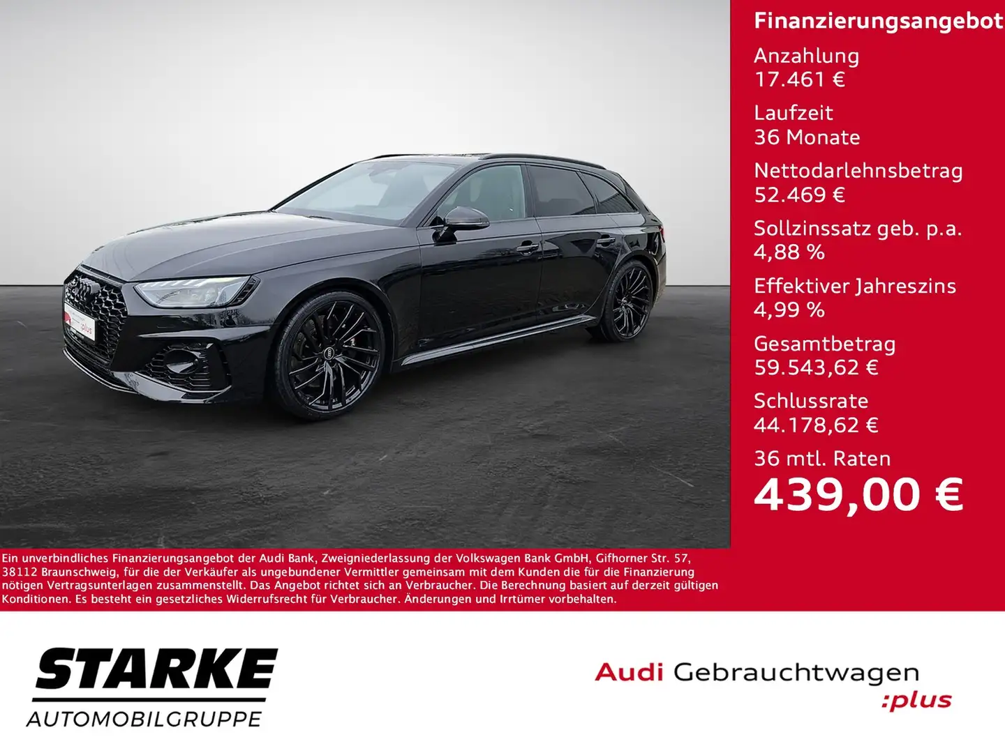 Audi RS4 RS 4 Avant tiptronic quattro NaviPlus Matrix AH... Schwarz - 1