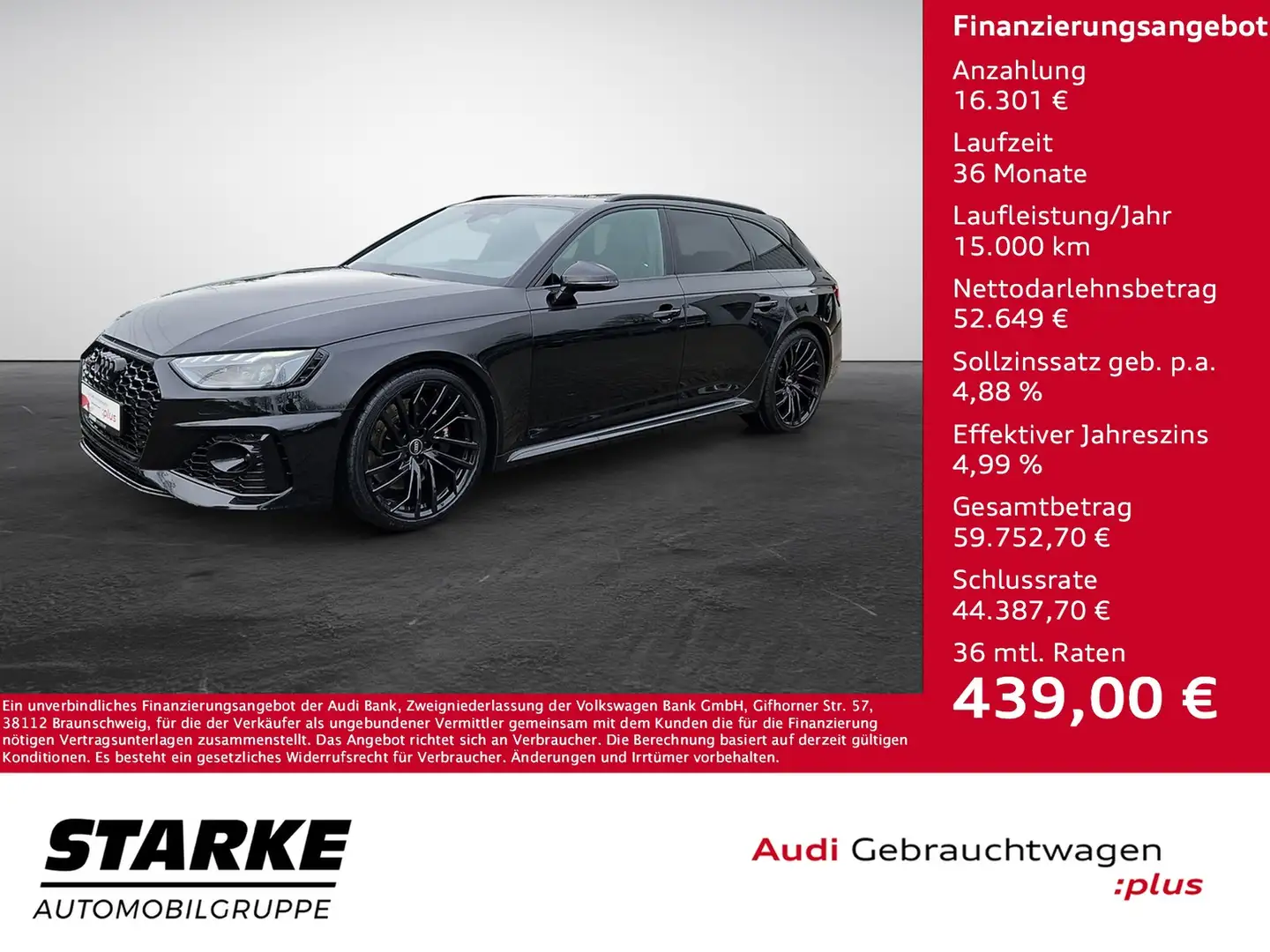 Audi RS4 RS 4 Avant tiptronic quattro NaviPlus Matrix AH... Schwarz - 1