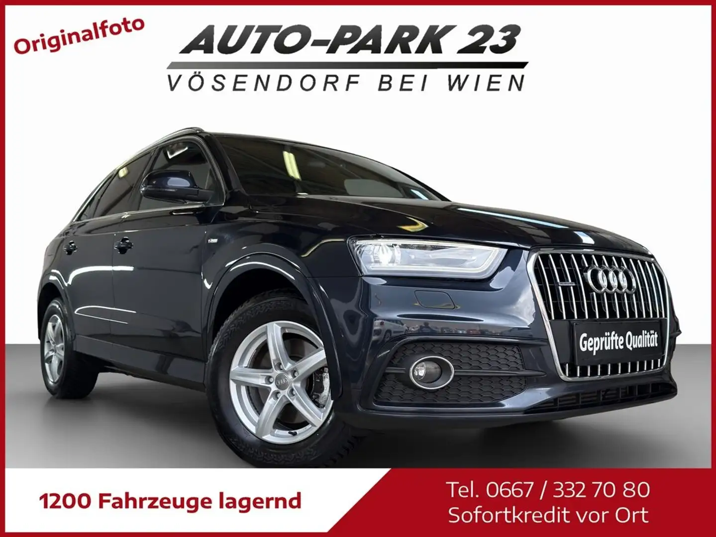 Audi Q3 2,0TDI quattro**177PS*S-LINE*LEDER*NAVI*MOD2014 Schwarz - 1