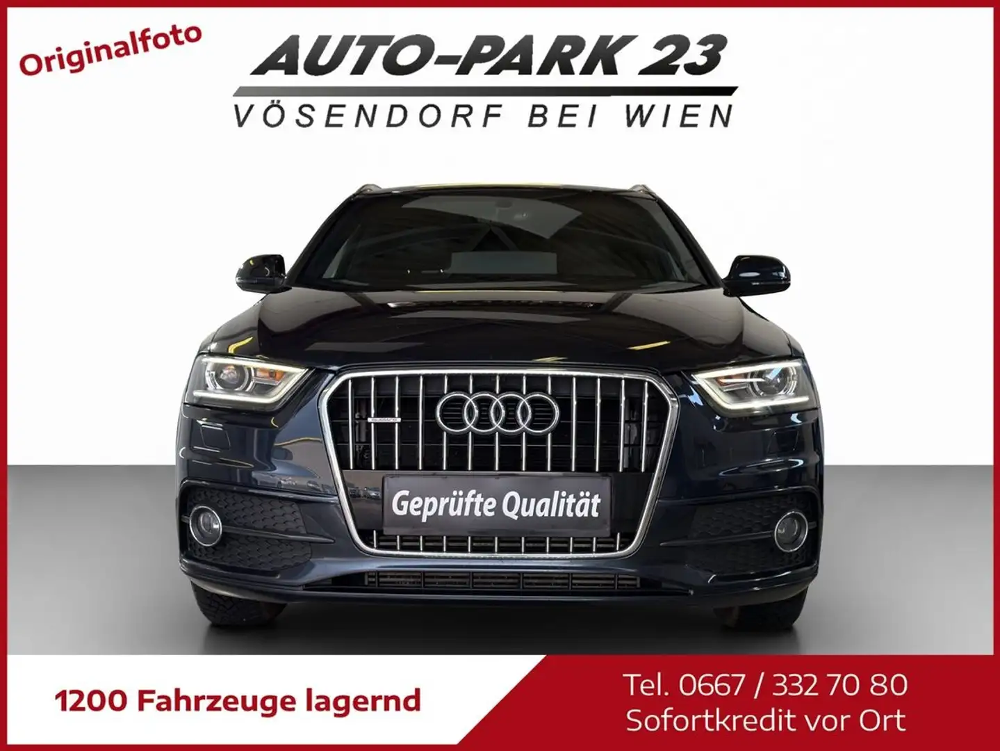 Audi Q3 2,0TDI quattro**177PS*S-LINE*LEDER*NAVI*MOD2014 Schwarz - 2