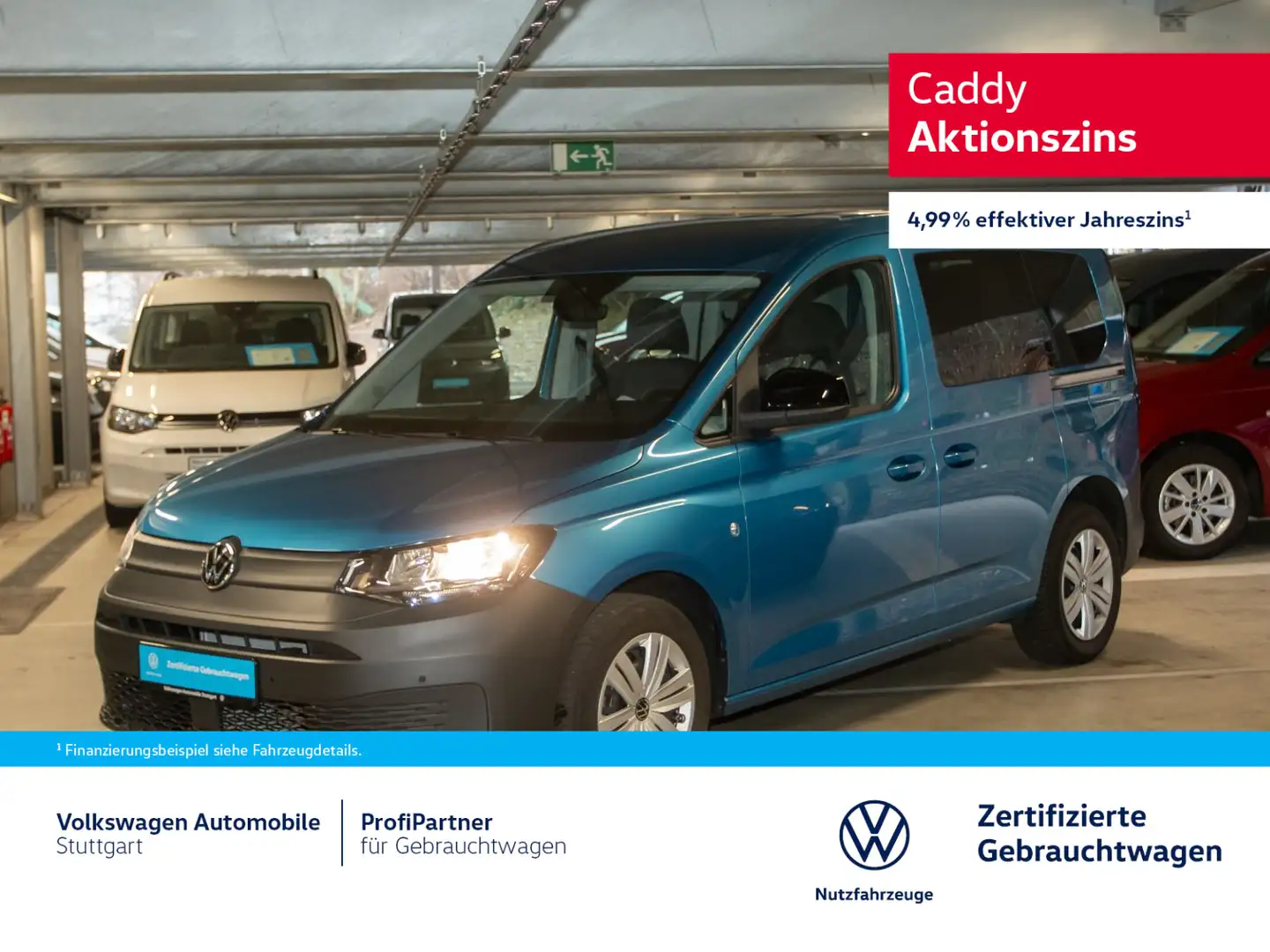 Volkswagen Caddy Life 1.5 TSI Euro 6d ISC FCM Navi Klima Blauw - 1
