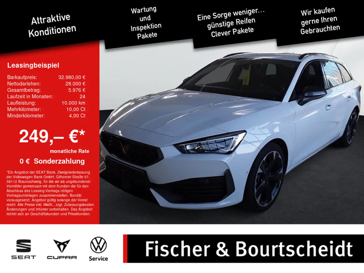 CUPRA Leon Sportstourer 1.5 TSI NAV ACC KAM LED SHZ Weiß - 1