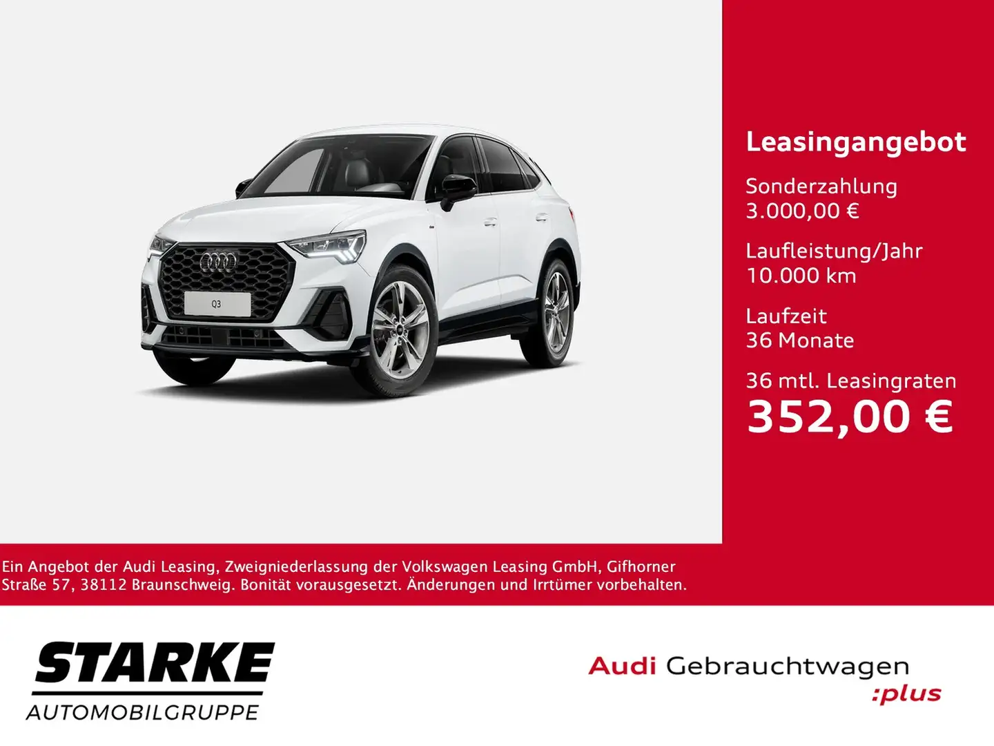 Audi Q3 Sportback 35 TFSI S tronic S line NaviPlus Blac... Weiß - 1