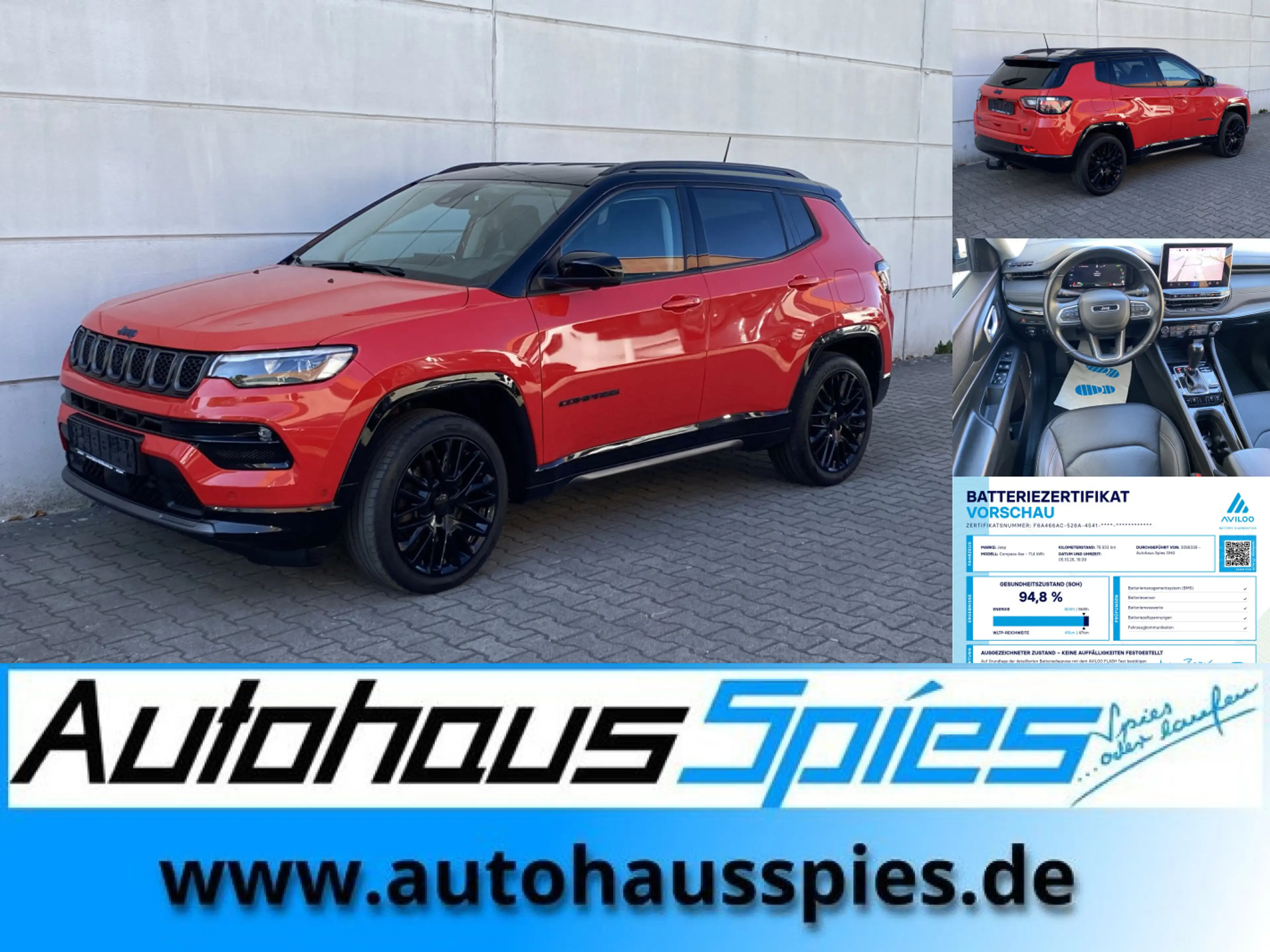 Jeep Compass 1.3 Plug-In Hybrid S 360Kam AHK Leder Alu19