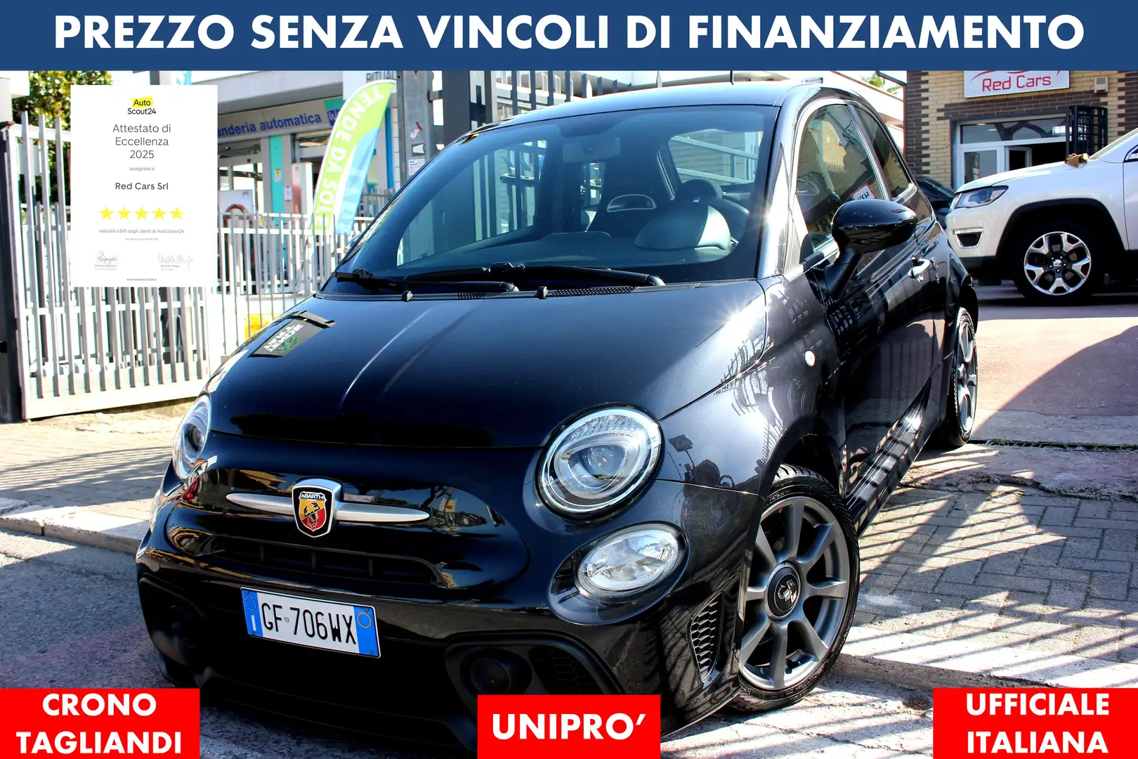 Abarth 595 1.4 t-jet 145cv PREZZO VERO KM CERTIFICAT ITALIANA Nero - 1