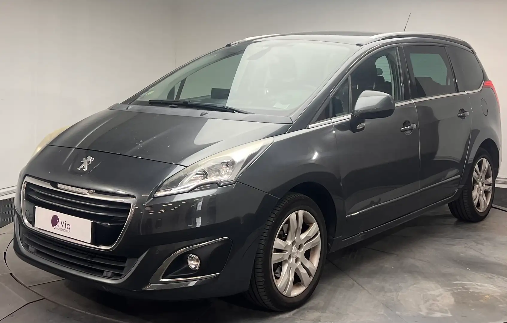 Peugeot 5008 1.6 BlueHDi 120ch Allure - 2 EME MAIN - SUIVI COMPLET - 7pl Gris - 1