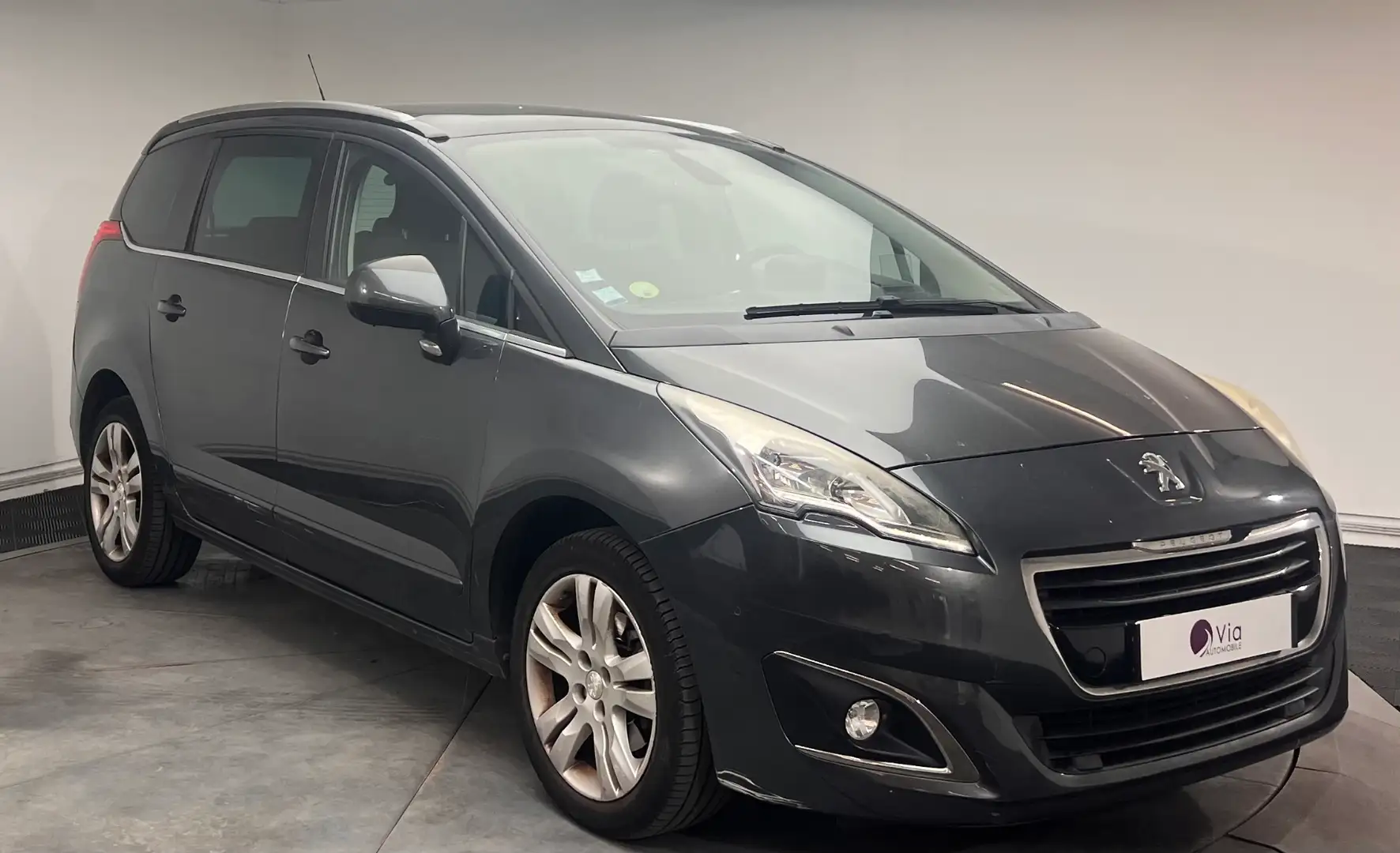 Peugeot 5008 1.6 BlueHDi 120ch Allure - 2 EME MAIN - SUIVI COMPLET - 7pl Gris - 2
