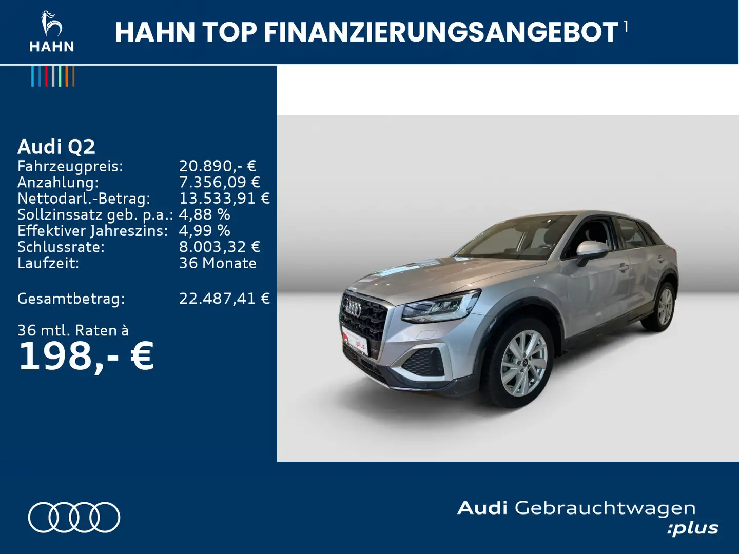Audi Q2 35TFSI S-tronic Navi AHK GRA PDC Sitzheizung Silber - 2