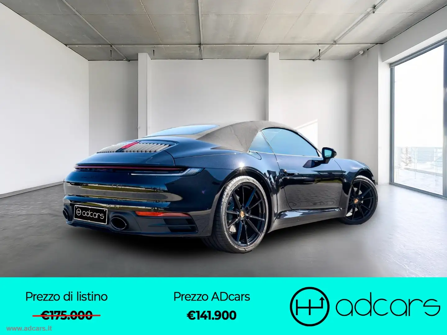 Porsche 911 Carrera Cabriolet BOSE + SEDILI/VOLANTE RISCALDABI Černá - 2