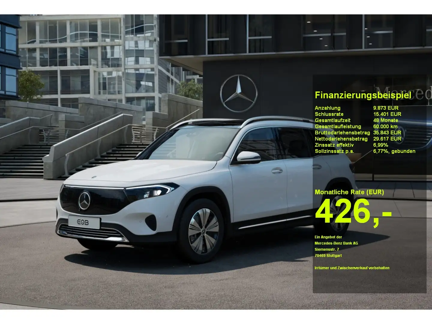 Mercedes-Benz EQB 300 4M Progressive+Navi+Pano+AHK+Kamera+DAB Weiß - 1