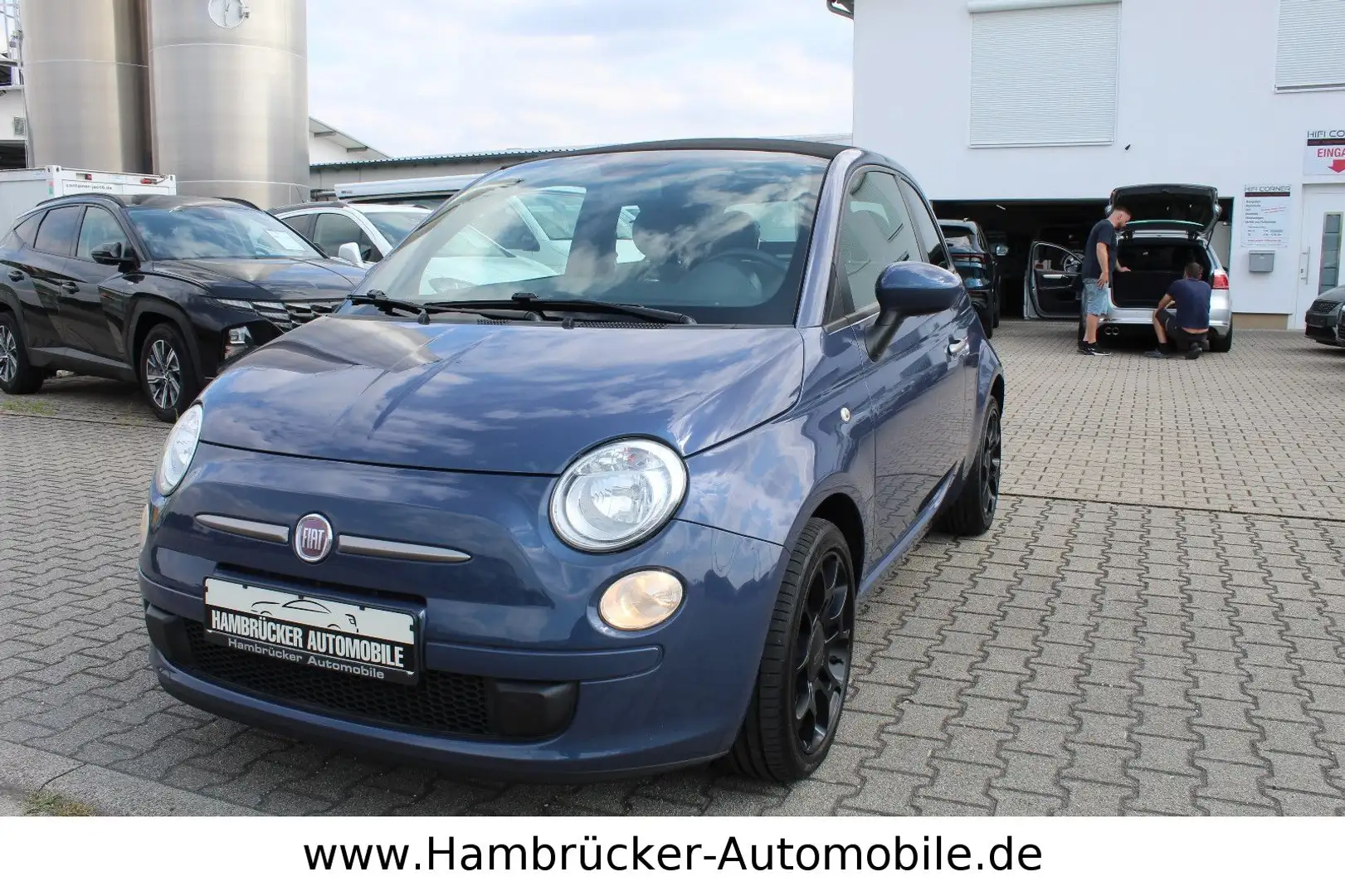 Fiat 500C TwinAir Plus~2.Hand~Klima~Pdc+EU5~Teilleder Blau - 2