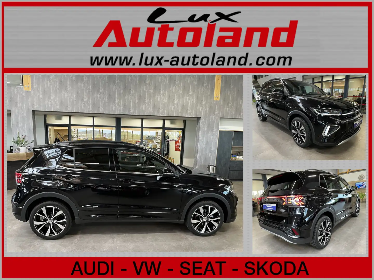 Volkswagen T-Cross 1.0 TSI 85 kW R-Line DSG AHK App Kam 5JG Nero - 1