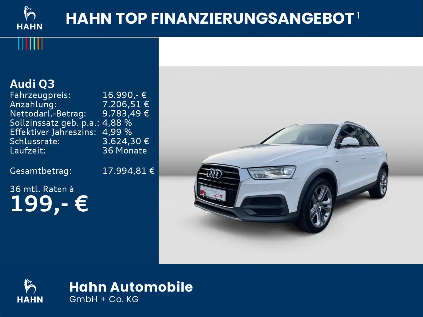 Audi Q3 2.0 TDI 6-Gang sport Navi PDC Klima Weiß - 2